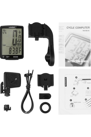 Lıxada Bisiklet Bilgisayarı 2,8 İnç Ekran Modeli: Ya100-a Siyah Kabuk Beyaz Işık Siyah