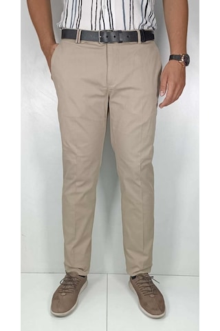Erkek Battal Esnek Pamuk Pantolon Kum