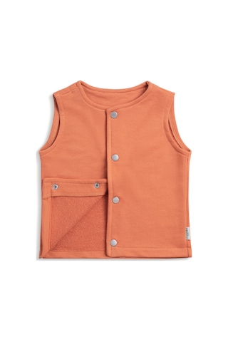 Zuppers Çıtçıtlı Pamuk Bebek Çocuk Yelek - Kiremit Renkli