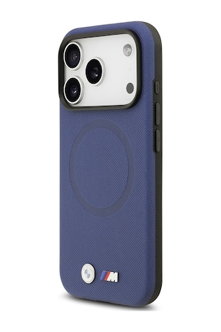 İphone 17 Pro Uyumlu Kılıf Bmw Lisanslı M-safeli Metal Logolu Delikli M Dizayn Deri Kapak Lacivert Lacivert