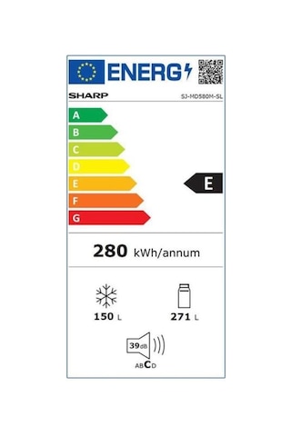 Sharp SJ-MD580M-SL 421 L 4 Kapılı Nofrost Gardırop Buzdolabı