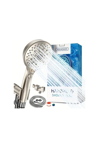 Fastbuy Challenger Simli 11 Modlu Antika Bronz Yüksek Basaklı El Duş Başlığı Uzun Hortum Duvara Monte Simli