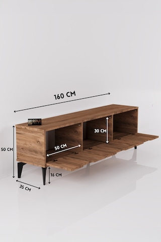 Northcity Royal Tv Sehpası Suntalam Kahverengi 160x35 Açık Kahverengi