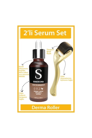 For You Gold Somon Dna Serum 30 ML + Dermaroller Golden Roller