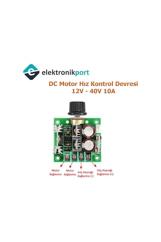 Elektronikport-Dc Motor Hız Kontrol Devresi Dimmer 12V-40V 10A 400W Pwm Mosfet