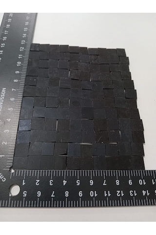 Siyah Kare Vitray Cam Mozaik Taşı - Sanatsal Mozaik İçin Yaklaşık 10x10 Mm