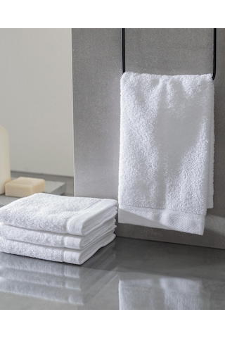 Avelia 4'lü %100 Pamuk El Havlusu - Beyaz - 30x50 Cm 8684427281376 Çok Renkli