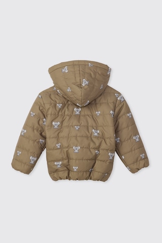 Panço Erkek Bebek Baskılı Bej Şişme Mont Krem 2621BB21002
