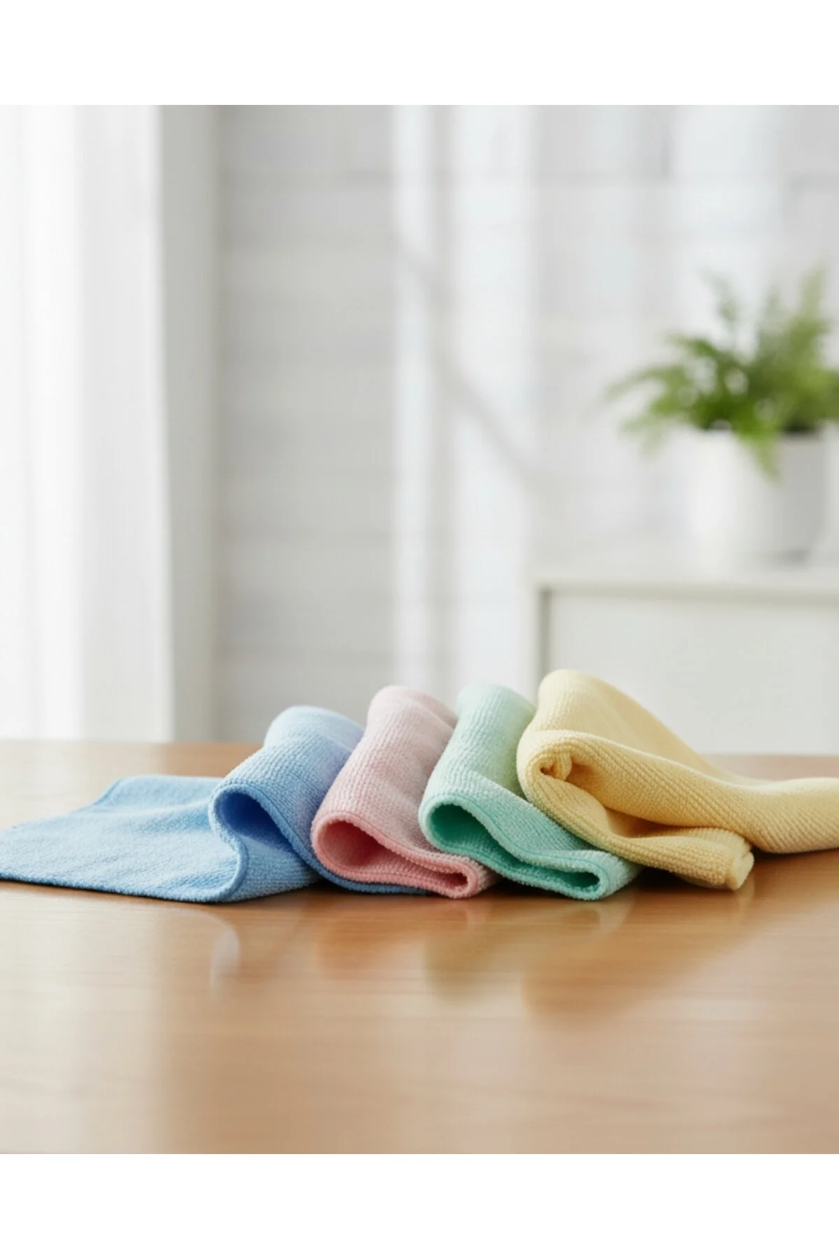 Mikro Temizlik Bezi 40 40 Cm 4 Adet Yeşil - Pembe - Mavi