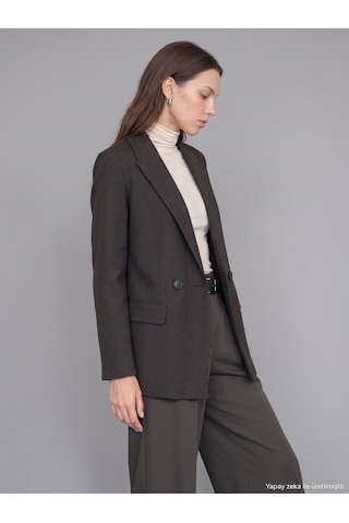 Dilvin 60821 Blazer Ceket-kahve