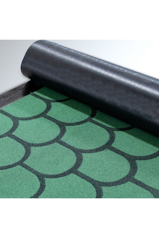 Çatı Kaplama Shingle Yonca Desenli Yeşil Membran 9m²