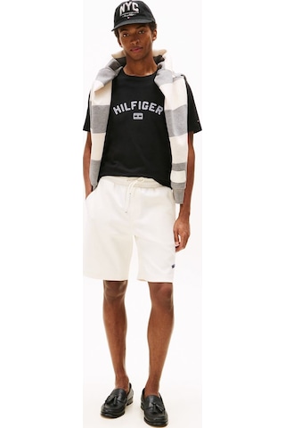 Tommy Hilfiger Hılfıger Flock Tee Erkek Siyah T-shirt - Mw0mw39357