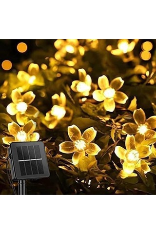 Güneş Enerjili Solar Çiçekli Dekoratif 30 Led Bahçe Lambası, Çok Renkli Diğer