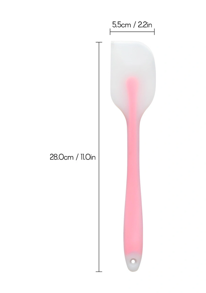 Kosona Pembe Tek Parça Silikon Kek Spatülü, Isı Dayanıklı, Tencereyi Kırmayan, Hamur Karıştırma Ve Pasta Süsleme İçin Pembe