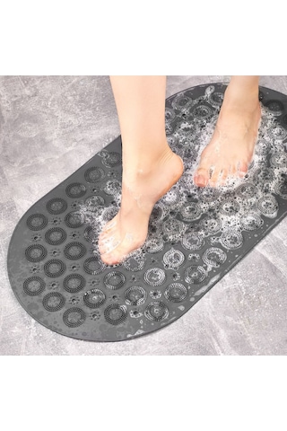 İsgstore 1 Adet Vantuzlu Banyo Kaydırmaz Paspas- Tırtıklı Ayak Duş Matı Silikon Masaj Pedi Diğer