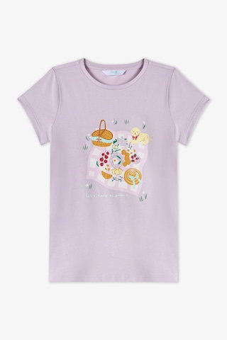 Penti Lila Kız Çocuk Picnic Pamuklu 2'li Pijama Takımı