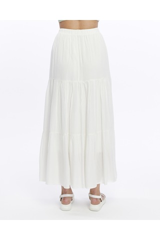 Eva Uzun Etek-3227 Ekru