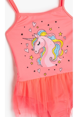 Koton Mayo Tül Detaylı Unicorn Baskılı Pembe 3skg30034bm 3SKG30034BM909 Pembe