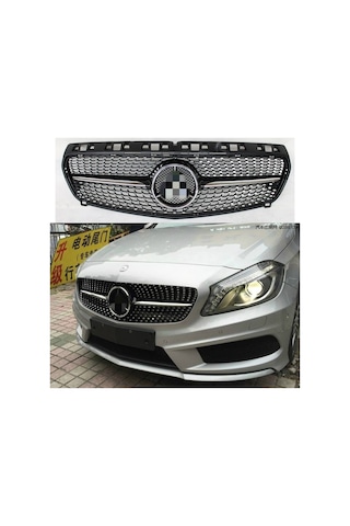 Mercedes W176 Diamond Amg Ön Panjur Izgara Seti 2012 / 2016 A Ser