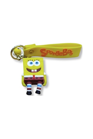 Sünger Bob Karepantolon Premium 3d Figürlü Bilek Kayışlı Anahtarlık - 1 Adet