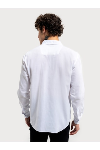 Oversize Fit Erkek Gömlek U.kol Beyaz