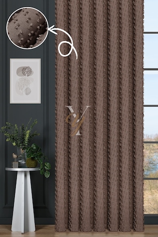 Linda Fon Perde V-6013-s Mocha Simli Mocha