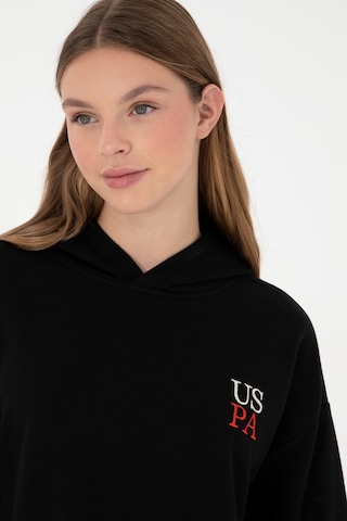 U.S. Polo Assn. Kadın Siyah Kapüşonlu Sweatshirt 50291265-VR046