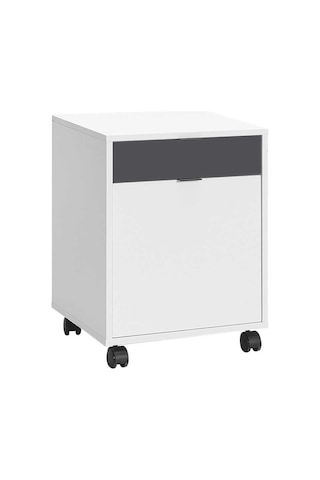 Vera Çekmeceli Kapaklı Komodin-beyaz-antrasit 45x60x40 Cm Gxyxd