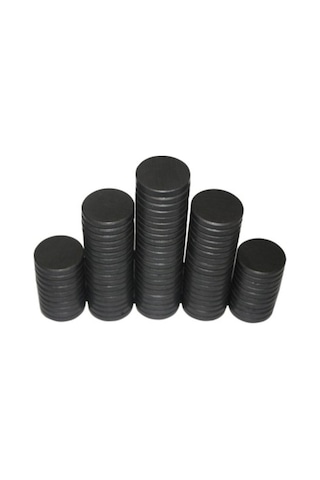 500 Adet 18mm X 3mm Yuvarlak Duvar Süsü , Kömür Mıknatıs Süsleme
