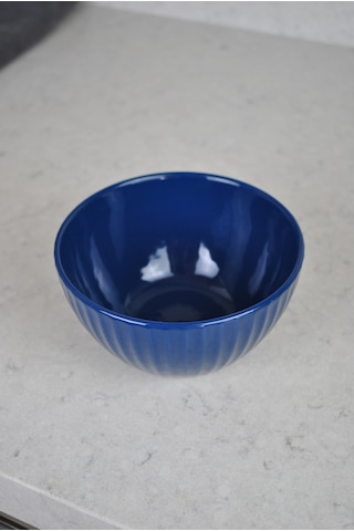 1 Adet Mavi Bowl Kase Kahvaltılık Stonware Meyve Salata Kasesi