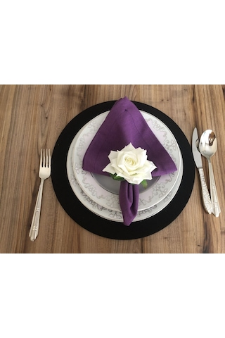 Mor Kumaş Peçete 6 Adet 40x40 Cm Çok Renkli