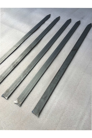Adana Kebap Şişi-10 Adet 60Cm-2.5Cm -Galvanizsiz Beyti Silme