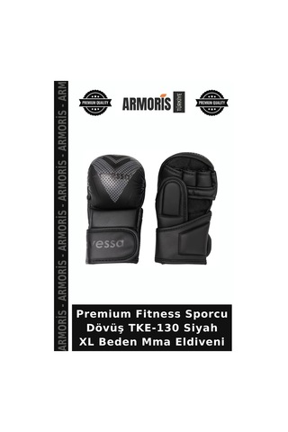 Premium Fitness Sporcu Dövüş Tke-130 Siyah Xl Beden Mma Eldiveni