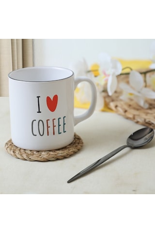 Keramika I Love Coffee Silindir Kupa 10 Cm