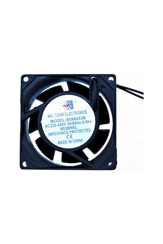 80X80X38Mm Ac 220 240V Metal Kasa Fanı