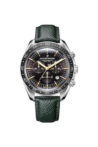 Jacques Philippe Jpqgc43115x Swiss Made Quartz Deri Yeşil Kahverengi Kadran Safir Cam 41 Mm Erkek Kol Saati
