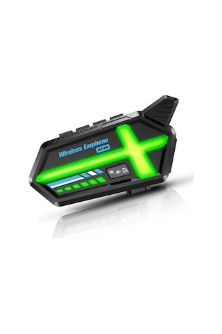 Bt26 Motosiklet Kask Kulaklık Bluetooth Rgb Işıklı 2 Eşleşme Özellikli 1000 Mah Intercom
