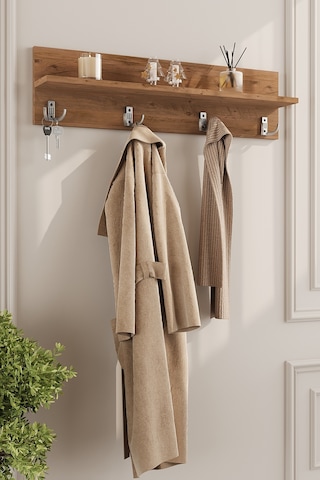 Aeka Ae-7002 Akasya Atlantik Çam Duvara Monte 4 Askılı Raflı Portmanto Antre Hol Vestiyer Askılık 90 12 24 Cm