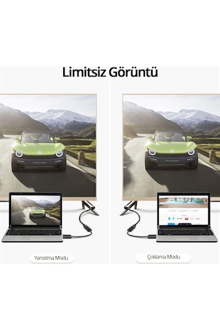 Ugreen 40363 Displayport To 4K Hdmi Dönüştürücü Adaptör. Siyah