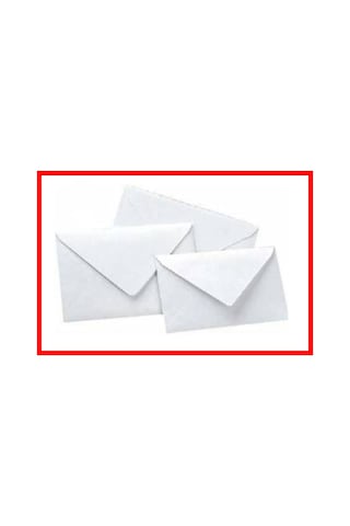 Düğün Atkı Zarfı, Mektup Zarfı, Para Zarfı, Beyaz 1. Hamur Davetiye Zarfı 12x18cm 6 Paket 600 Adet