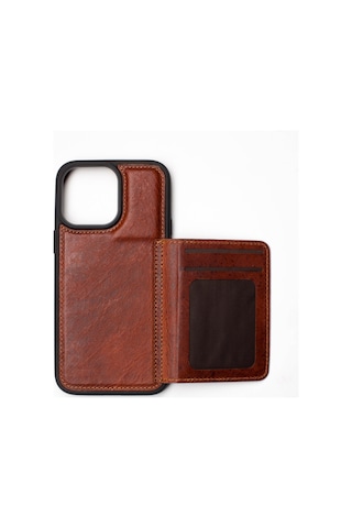 Back Wallet Apple Uyumlu iPhone 12 Pro Max Kiremit