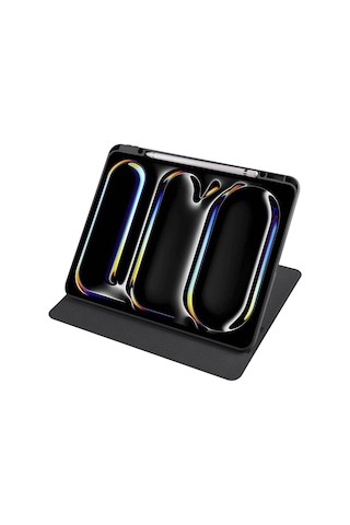 Apple Uyumlu iPad Pro 13 2025 M5 Kılıf Mkst Termik Kalem Bölmeli Dönebilen Standlı Kılıf - Lacivert Tablet Kılıfı