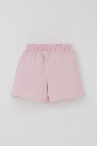 Breeze Kız Çocuk Şort Etek Fiyonk Aksesuarlı Fırfırlı 3-8 Yaş, Pembe Pembe