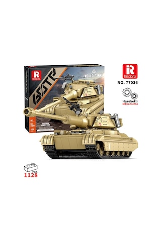 Reobrix 77036 World Of Tanks 60tp Lewandowskiego Tank Yaratıcı Yapı Blok Seti Building Blocks - 1128 Parça