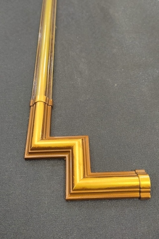 Kahve Eskitme 2,5 Cm Çıta Uyumlu Dekoratif M Köşe Motifi