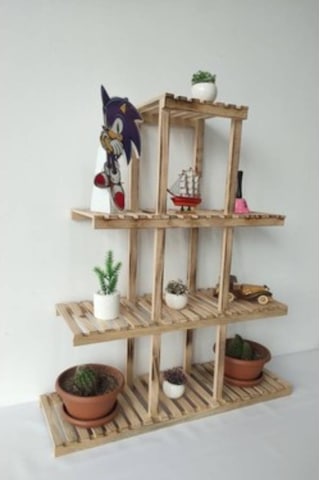 Antinkuntinci Saksı Standı 4 Katlı Saksılık Çiçeklik Çok Katlı Dekoratif Saksı Diğer