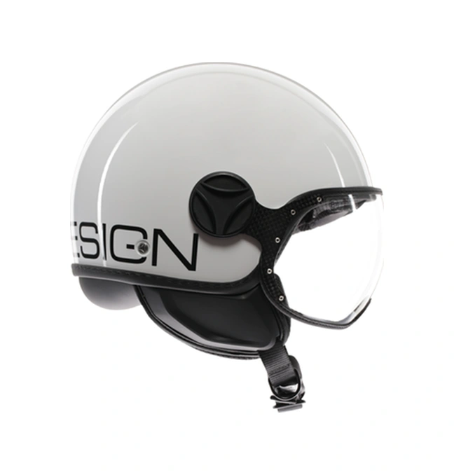 MomoDesign FGTR Classıc Mono Açık Kask Beyaz Siyah