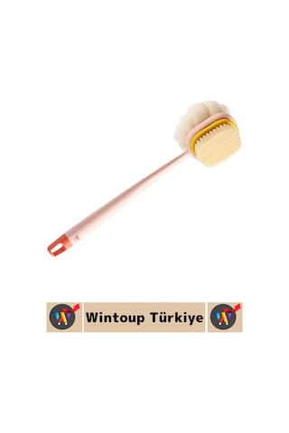 Ergonomik Tutuş Hassas Derin Temizlik Çift Taraflı Asılabilir Saplı Banyo Duş Fırçası 35 X 6.5 Cm