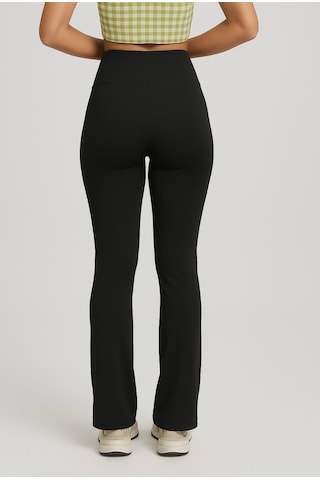 Axxel Kadın Siyah İspanyol Paça Spor Yoga Tayt-p2235 siyah