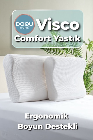 Doqu Home Visco Comfort Yastık Beyaz 51 X 42 Cm
